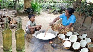 Homemade coconut oil / This is how I make pure coconut oil. .village kitchen recipe