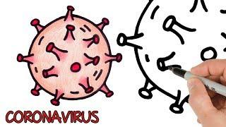 How to Draw Coronavirus Covid-19 | Stay home and draw with me 