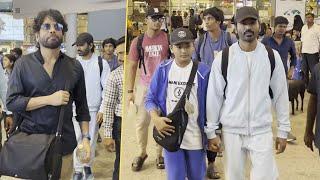 Actor Dhanush and Nagarjuna Spotted @ Mumbai Airport | #kubera | Manastars