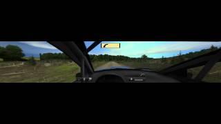 Richard Burns Rally testing triple-screen at rally school stage