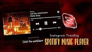 Instagram Trending Spotify Music Player Lyrical Video | CapCut Tutorial