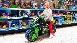 Deni doing Shopping in Toy Store Let`s go shopping song for kids