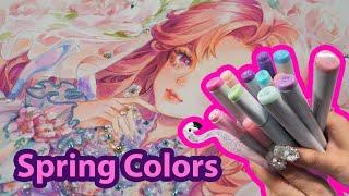 How I Create an OC | Spring Colors in My Painting | Huta Chan