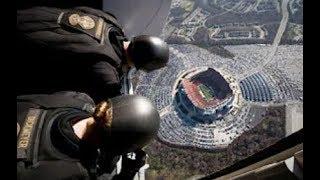 Navy Seals' Insane Parachute Jump Into Football Stadium 