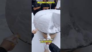 Cake made of snow  #shorts