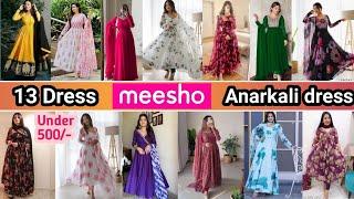 *Huge* Meesho party wear Anarkali dress haul under 500/- | DIWALI outfit 🪔| Honest review |