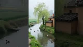 Morning Calm in a Village by the River #asmr #nature #naturemeditation #naturevibes #naturesbeauty