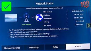 Fix SAMSUNG TV connected to the wireless network but not to the internet