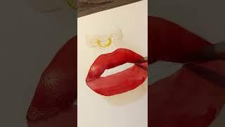 How to Quickly Paint Lips with Watercolors!