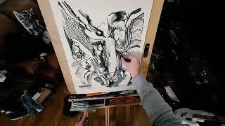 POV: Doing an abstract charcoal drawing [ASMR]