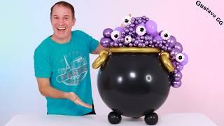 WITCH'S CAULDRON ‍️ Halloween balloon decoration  Balloon art - witch’s pot