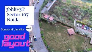 Central Noida Sector 107 Sunworld Vanalika 3 BHK 1405sqft Apartment Video Tour 8377040908