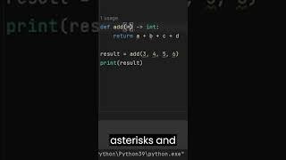 Arguments in Python | *args #pythonshorts