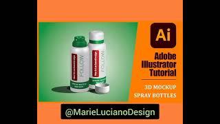 Learn Ai Step-by-Step Adobe Illustrator Tutorial: Design a 3D Spray Bottle with Revolve & Map Art!