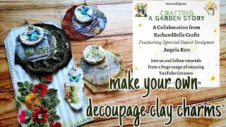 How to make your own decoupage clay charms | printing on napkins| #journaljigsaw