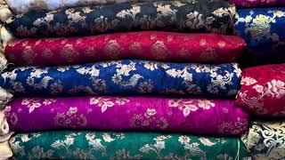 Chinese pure silk banarasi lose fabric suits with dyeable fabric