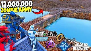 Can All FANTASY ARMIES Hold BRIDGE vs 12,000,000 ZOMBIE INVASION?! - UEBS 2: Best Mods