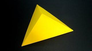 How to make a Paper Triangular Pyramid without glue | Origami Geometric Shapes