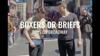 2018 | Broadway Boys answer Boxers or Briefs in Times Square | Mens Fashion in Underwear