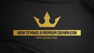 How to make a premium crown icon in illustrator with instructions