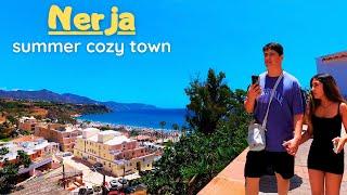 Nerja - COZY town in Spain. 4K Walk tour, Malaga province