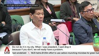 Former Philippine president Rodrigo Duterte strongly defends his war against drugs