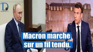 L'ironie de Macron :  frapper la Russie puis appeler Poutine à calmer le jeu