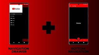 Navigation Drawer + Bottom Navigation in Android Studio | All in One App | Explanation