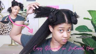 Blowout on Natural Hair Tutorial