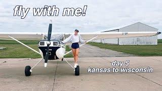 fly with me from Kansas to Wisconsin | tiny airplane, big adventure! part 5