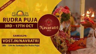 Navratri Day 2 - Rudra Puja With Gurudev | 4 Oct 2024 | Live From VDS Bangalore Ashram