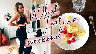 WHAT I EAT IN A WEEKEND + WORKOUTS | Hello October AD