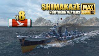 Destroyer Shimakaze: 8 ships destroyed in no time - World of Warships