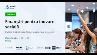 De la idee, la impact: Finanțări pentru inovare socială | webinar @AmpliFY ONG