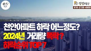 천안시 서북구 천안아파트 하락 어느정도길래? 2024년 거래량 폭락? 평균거래금액은?