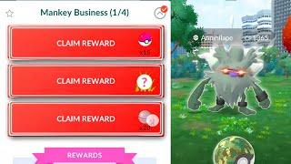 Mankey Business Special Research || Community Day || Ultimate shiny and 6x Xp bonus