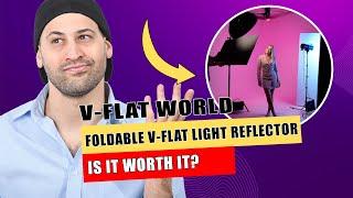 V-FLAT WORLD Foldable V-Flat Light Reflector 10-in-1 Portable Photography 40" x 40" x 2" - Pack of 2