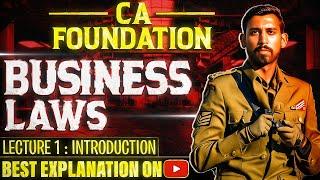 Lecture 1 - CA Foundation Bootcamp | Business laws | Introduction | Jan 2025