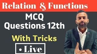 Relation and Function | Class 12 Maths | MCQ | CBSE | HBSE