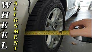 Wheel Alignment Using Measuring Tape... EASY DIY At Home