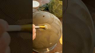 Creating a unique new vase with leaves #ceramicart #potteryart #shortsviral