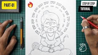 How To Draw Cute Little Hanuman Ji Step By Step Tutorial For Beginners @AjArts03