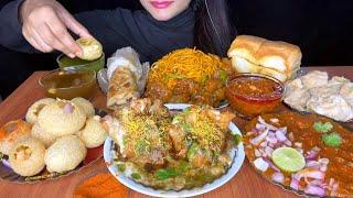 ASMR:STREET FOOD EATING,PANIPURI,CHOWMEIN,MOMO,PAV BHAJI,SAMOSA CHAAT,MANCHURIAN *mukbang*