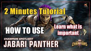 How to use Jabari Panther effectively - Marvel Contest of Champions | MCOC