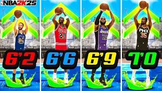 #1 BEST JUMPSHOTS in NBA 2K25 for ALL BUILDS, 3PT RATINGS & HEIGHTS! BEST SHOOTING SETTINGS!