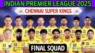 IPL 2025 Chennai Super Kings New Squad | Chennai Team Squad 2025 | CSK 2025 Squad | CSK Team 2025