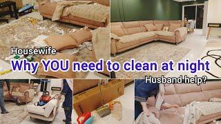 Clean with me||night time cleaning motivation||routine vlog