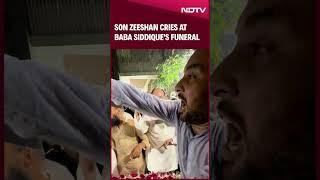 Baba Siddique Funeral | Baba Siddique's Funeral Procession: Son Zeeshan In Tears