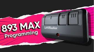 LiftMaster 893 MAX Remote programming