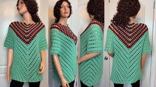 How to Crochet a Blouse Pattern #1059│by ThePatternFamily